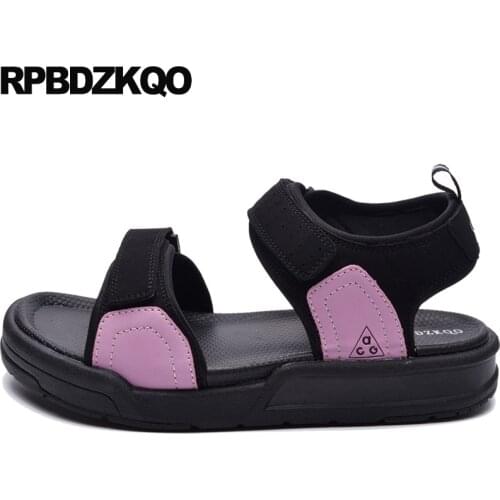 Mens sandals 2019 summer outdoor open toe sport designer japanese shoes sneakers nice breathable strap purple native casual