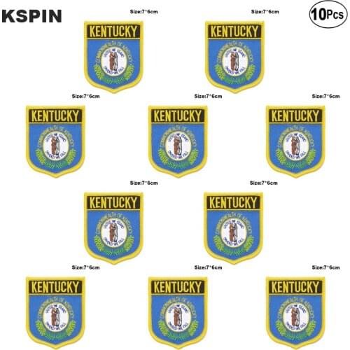 U.S.A Kentucky Flag Embroidery Patches Iron on Saw on Transfer patches Sewing Applications for Clothes in Home&Garden