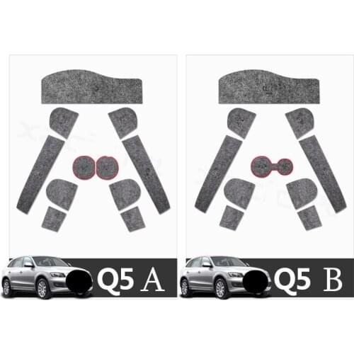 For Audi A4L A6L Q3 Q5 Gate slot pad Door Groove Mat anti-slip pad Interior Mouldings decoration accessory styling Cup mats