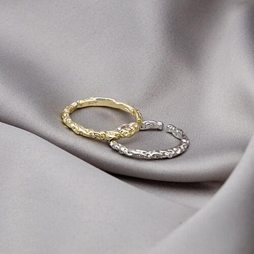 New Design Concave Convex Irregular Opening Ring For Women Girls Fashion Simple Style Adjustable Finger Jewelry Party Gifts