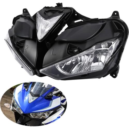 Motorcycle Front Headlight Assembly Head Lamp Clear Lens For Yamaha YZF R3 R25 2013-2016