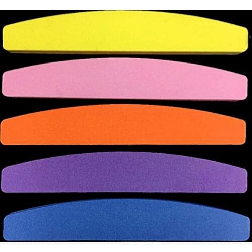 10Pcs/lot Nail File 100/180 Sanding Foam Emery Board UV Gel sponge Diamond Nail Buffer File Washable for Nail Finger Polish Tool