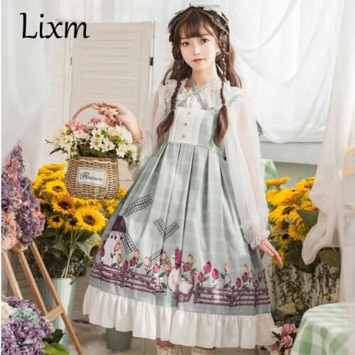 Lolita dress pastoral duck JSK suspender dress pastoral style sweet girl kawaii loli style