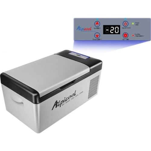 15L Small Car Portable Fridge 12/24V DC 110-240V Quick Refrigeration Self-Driving Tour Home RV Picnic Icebox