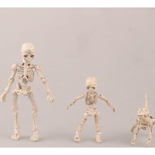 Pose Skeleton Q Version 3 Models With Movable Body Joints Pvc Skull Mobile Phone Pendant Boxed Ornaments
