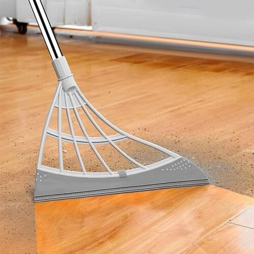 Rubber Broom Hand Push Sweeper Magic Broom Floor Wiper Squeegee For Floor Cleaning Floor Squeegee Sweeping Brush Pet Hair Broom