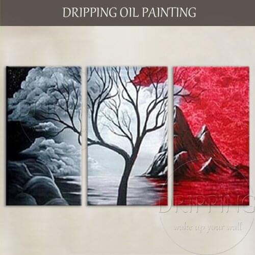 Artist Hand-painted High Quality Abstract Landscape Oil Painting on Canvas Modern Abstract Landscape Oil Painting for TV Wall