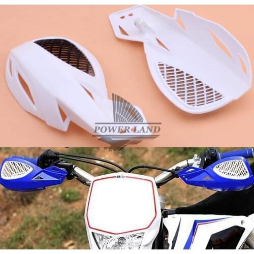 Motorcycle Brush White 7/8'' 22mm Grid Bar Hand Guards Handguard Motorbike Parts Motorcross Handle Guards Protector Universal