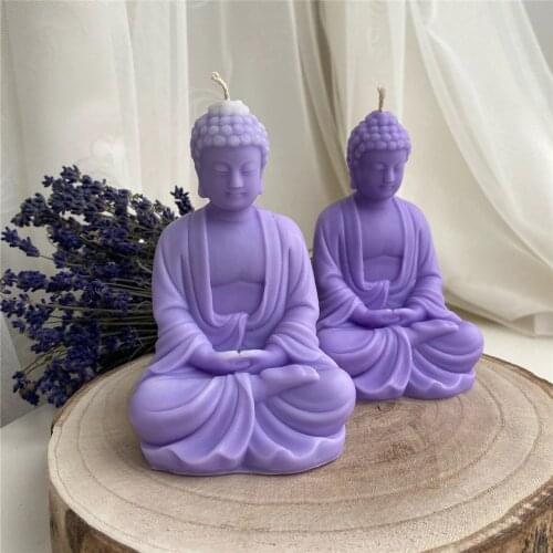 Big Size Silicone Buddha Mold Buddha Candle Mold Resin Crafts Porcelain Aroma Wax Plaster Gypsum Moulds cake mold