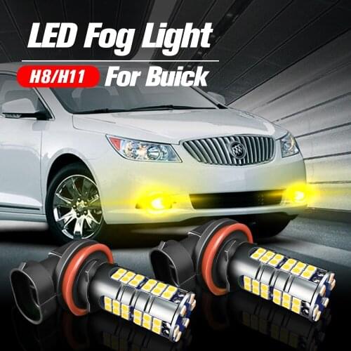 2x LED Fog Light Blub H11 H8 Lamp Canbus For Buick Rainier Allure LaCrosse Lucerne Enclave Verano Encore Cascada Envision Regal