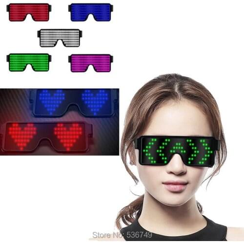 LED Glasses Halloween Shining glasses LED colorful flash dynamic shutter shine glasses nightclub glow sunglass 5 colors