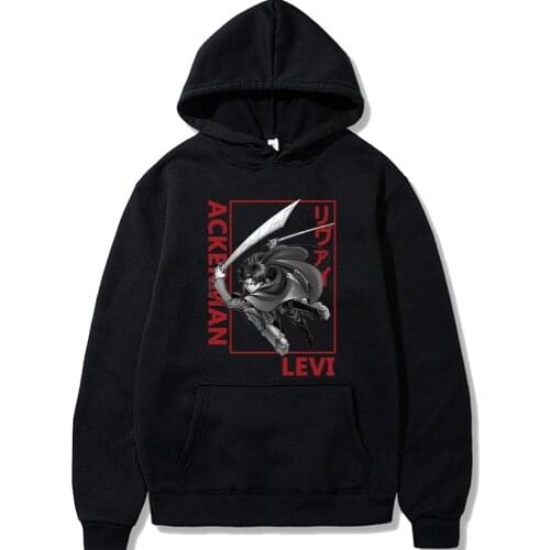 Anime Attack On Titan Hoodies Cool Pullover Hooded Sweatshirt Mens Long Sleeve Clothing Women Casual Loose Tops