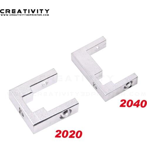 1pcs BLV Ender-3 3D printer parts 2020 2040 profile fixed block , MGN12 linear guide fixed block , Slver high quality