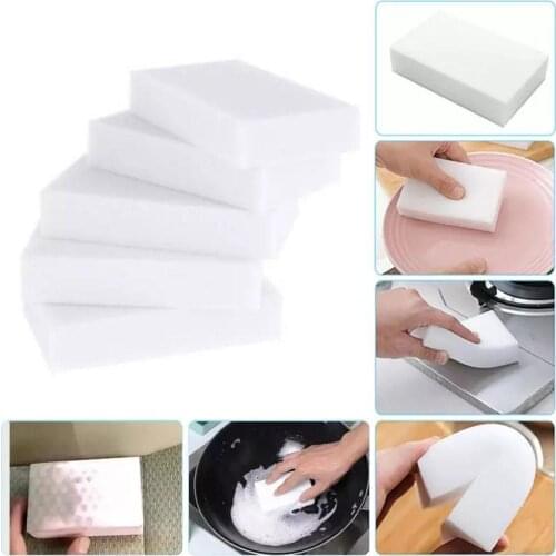 100 Pcs/lot Melamine Sponge Magic Sponge Eraser Kitchen Melamine Sponge Cleaner Cleaning Sponge For Office Bathroom Kitchen