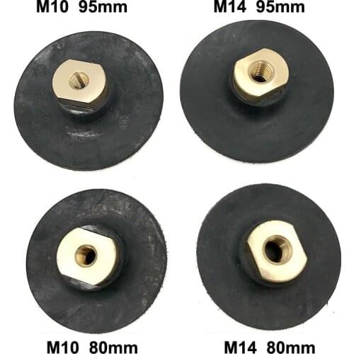 3'' 4'' Rubber Based Back Pad M10/14 Thread Diameter For Diamond Polishing Backer Pads Sanding Discs Backing Holder