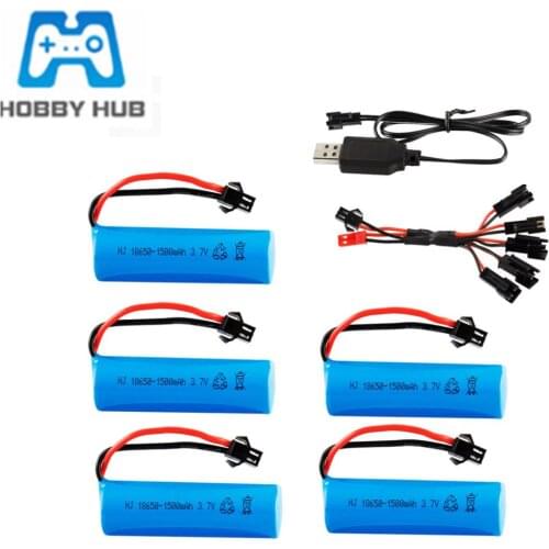 3.7V 1500mAh 18650 Li-ion Battery For remote control helicopter Airplanes car Boat Gun Toy 3.7v Rechargerable battery SM plug