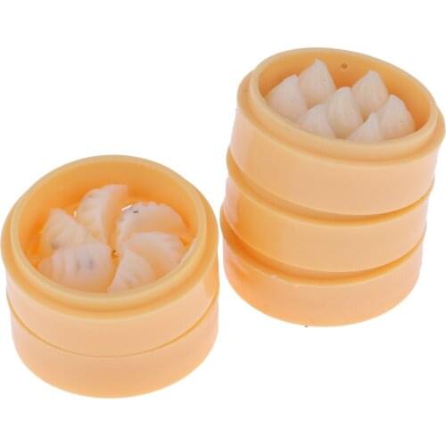 5 Set 1/12 Dollhouse Miniature Kitchen Food Set Steamed Dumplings Dessert A