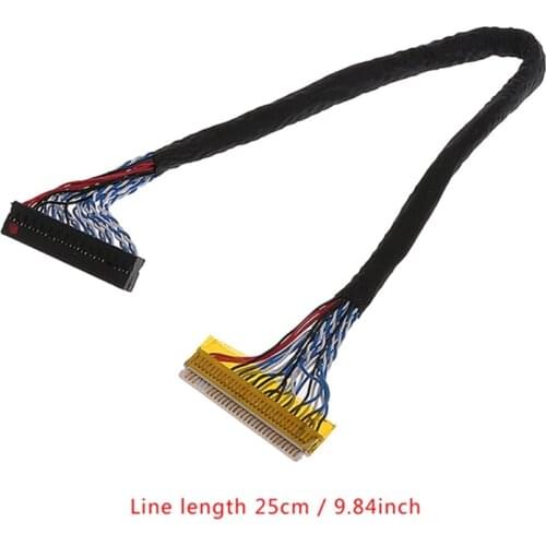 8 Bit LVDS Cable FIX-30 Pin 2ch For 17-26inch LCD/LED Panel Controller 25cm
