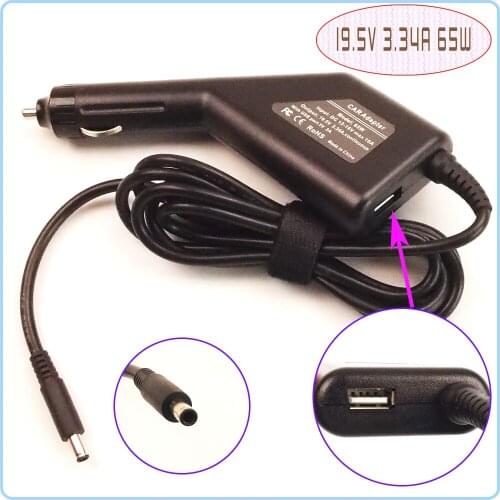 AJEYO 19.5V 3.34A Laptop Car DC Adapter Charger/Power Supply For Dell Inspiron 15 5000 5565 5567 5568 5559 5558 5552 5555