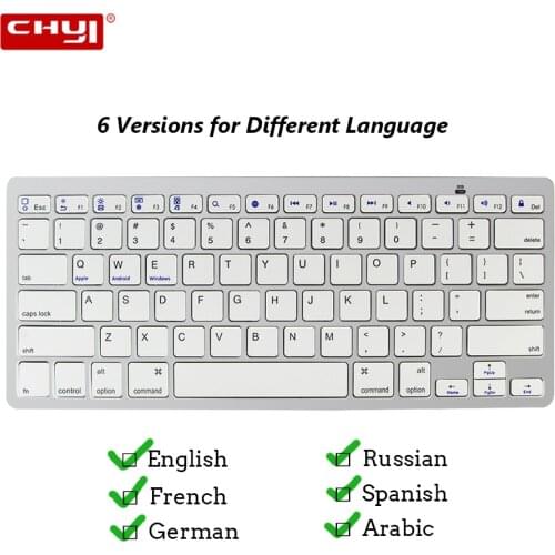 Bluetooth Keyboard Wireless Russian French German Arabic Spanish Language For iPad Mini 6 MatePad Pro Android Tablet Laptop PC