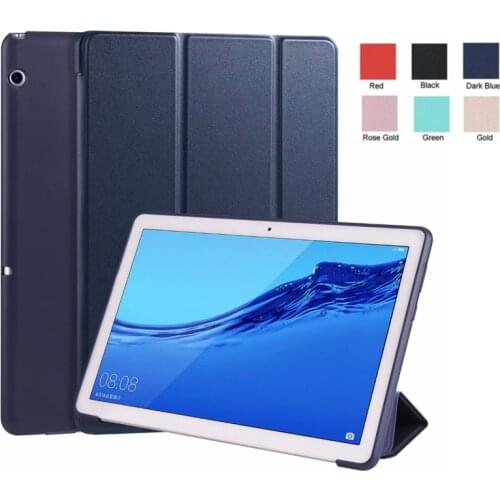 Tablet Case for Huawei Mediapad Media Pad T5 T 5 10 10.1 Inch AGS2-W09/L09 Ultra Slim Folding Smart Cover Funda Cases+Stylus