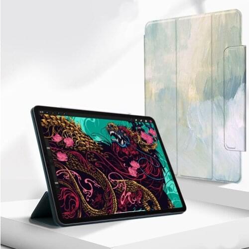 For Ipad air 3 Pro 12.9 11 Case Smart magnetic double-sided clip with pen slot three-fold protective cover ultra-thin anti-drop