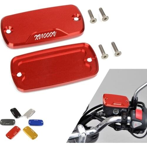 For HONDA XV 1000V 2006 2007 2008 2009 2010 2011-2014 Motorcycle Accessories CNC Front Brake Clutch Fluid Reservoir Cover Caps