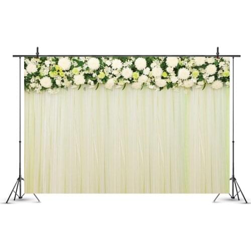 Ivory Flowers Wall Wedding Party Photography Background Photo Booth Studio Decor