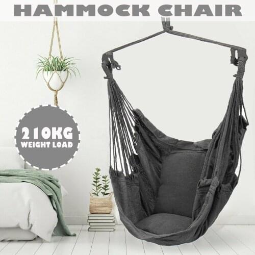 210KG Hammock Chair Outdoor Indoor Garden Bedroom Furniture Outdoor Hanging Chair For Child Adult Safety Camping Swing Chair