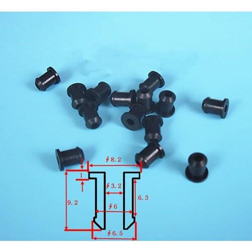 1Pcs Black/White 6mm Silicone Rubber Caps T Type Plug Cover Snap-on Gasket Protect Caps Through Coil Seal Stopper