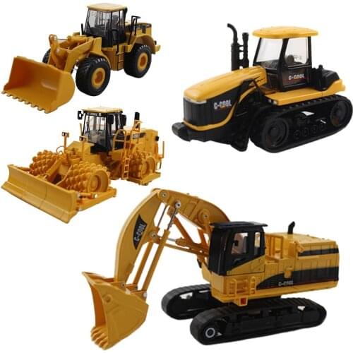 1/64 C-COOL Childrens Alloy Simulation Engineering Vehicle Excavator Boy Model Excavator Mixer Truck Crane
