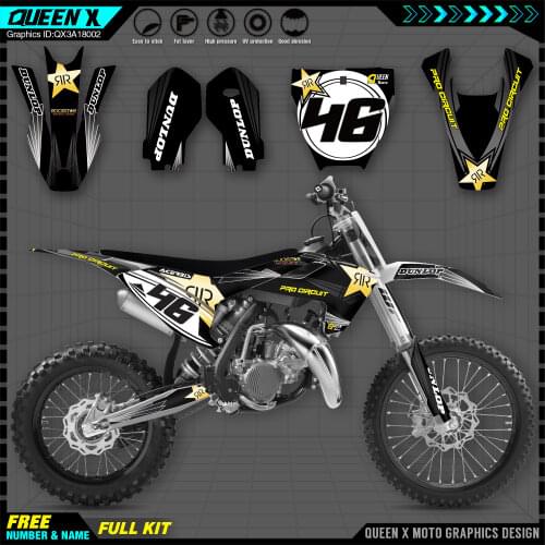 QUEEN X MOTOR Custom Team Graphics Decals 3M Stickers Kit For Husqvarna Decal 2018 2019 2020 TC 85 002