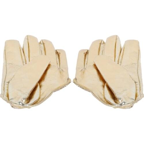 Women Fashion Gloves Casual Solid Color Glove Pu Short Full Finger Gloves High Quality Half Palm Faux Leather for Ladies Wrist