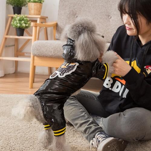 Dog Clothes Autumn Winter Plus Velvet Four-legged Clothes Teddy Bichon Pomeranian Small Dog Thick Warm Cotton Coat Pet Cloth New