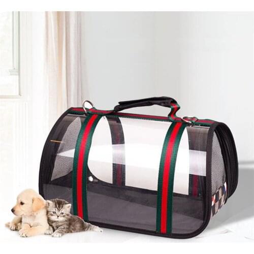 Pet Cat Transparent Bag Puppy Carrier Backpack Foldable Breathable Pet Travel Carry Bags Fashion Handbags Cat Backpack Carrier