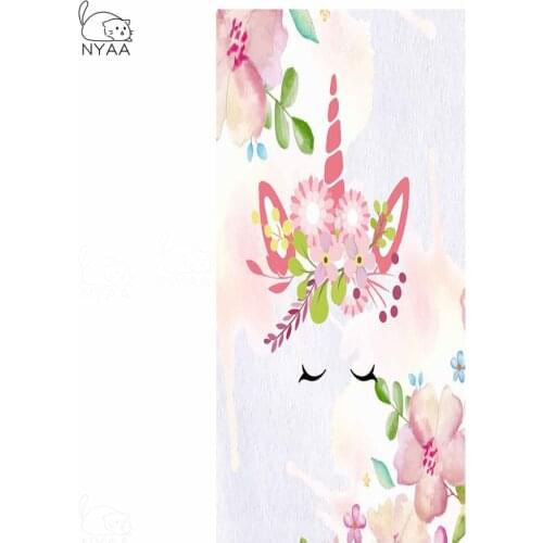 Cartoon Gradient Flower Unicorn 3D Digital Print Rectangular Bath Towel for Boys and Girls Outdoor Swimming Bibulous Bath Towel