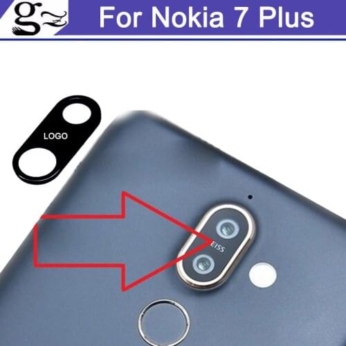 For Nokia 7 plus Rear Back Camera Glass Lens Cover For Nokia 7plus Replacement Cell Phone Repair Spare Parts For Nokia7 plus