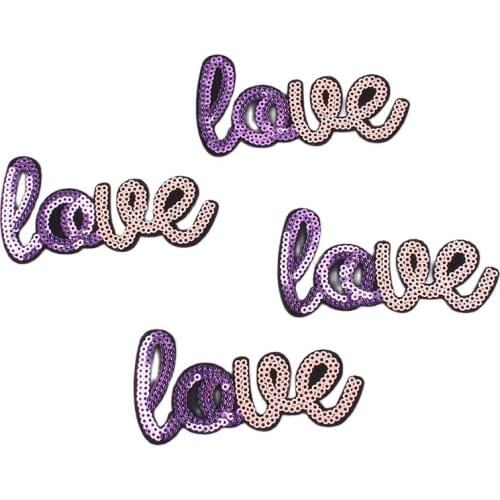 10pcs/lot Iron On Sequined Patch Embroidered Garments Accessories DIY Jeans Backpack Stickers Handmade Appliques Coats badge