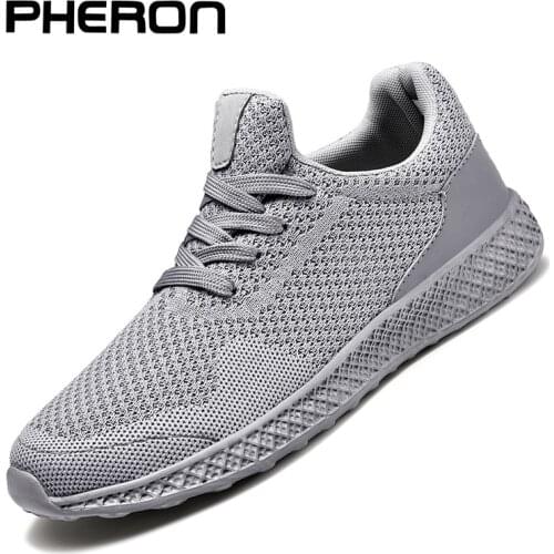Ultra Light Running Shoes for Men Breathable Mesh Mens Trainers Casual All Metch Black Grey Sneakers Plus Size Athletics Sport