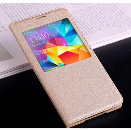 Smart Touch View Flip Cover Auto Sleep Wake Leather Case With Original Chip For Samsung Galaxy S5 I9600 G900 G900F G900H G900M
