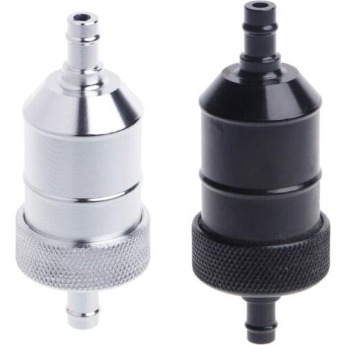Universal Aluminium Inline Fuel Oil Filter 1/4" 6mm Motorcycle Pit Dirt Bike 1XCF