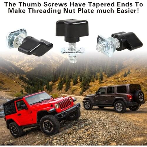 Hardtop Quick Removal Bolt Thumbscrew Set Unique Parts Portable Car Ornaments for Jeep Wrangler YJ TJ JK 1987-2017