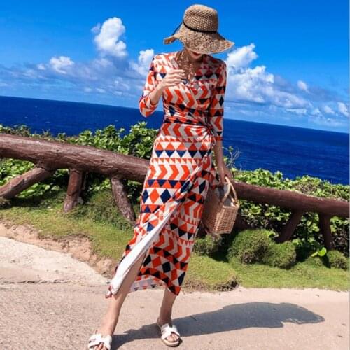 Artfeel Autumn Holiday Style Vintage dress Women Boho Longuette Print Summer Beach Slim Lady Braces dress S-XXL