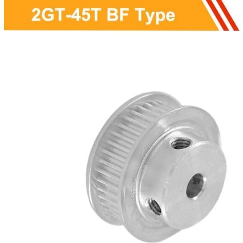 GT2 45T Timing Pulley 7mm/11mm Belt Width 2GT Type Toothed Pulley Wheel 5/6/6.35/8/10/12mm Bore Timing Belt Pulley