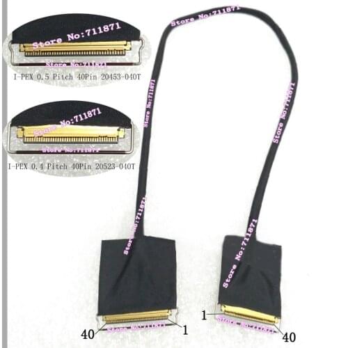 0.5 Pitch I-PEX 40 Pin 20453-040T to I-PEX 0.4 Pitch 40Pin 20523-040T eDP 4 Lanes cable Line 20523-040T 20453-040T 4K eDP Cable