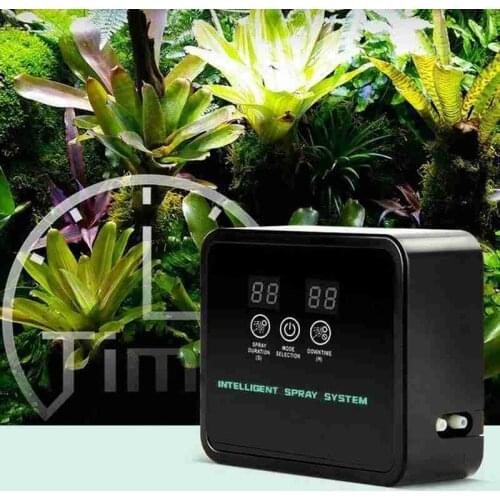 1pc Intelligent Reptile Fogger Terrariums Humidifier Electronic Timer Automatic Mist Rainforest Spray System Kit Garden Supplies