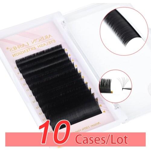 10 Pcs Easy Fanning Eyelashes for Extensions Fan Easy Eyelash Bloom Flare Eye Lash Russian Eyelash Extensions Volume Cilia Silk