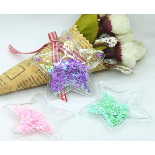 12PCS 65mm PVC Transparent Inflatable Confetti Stars Wedding Party DIY Decoration Stars Children Hairbow Centers