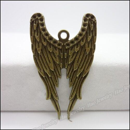 30 pcs Vintage Charms Wing Pendant Antique bronze Fit Bracelets Necklace DIY Metal Jewelry Making