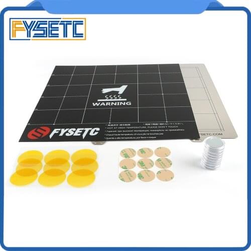 300x300mm Spring Steel Sheet +Magnet + Sticker Becoming Magnetic Hot Bed Build Surface Plate ForCreality CR-10S Lulzbot